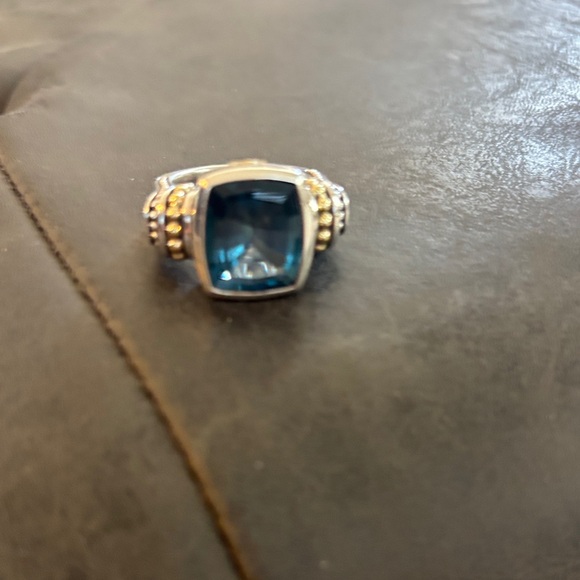 LAGOS Silver and Gold Accent Ring size 7